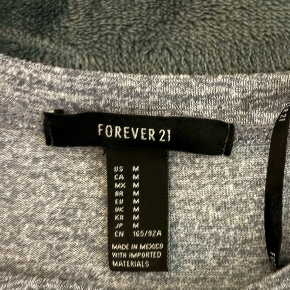 Floor length forever 21 grey dress size medium